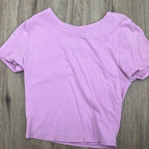 destined crop top in purple